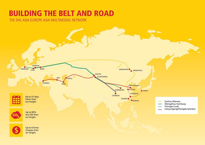 DHL multimodal corridors can carry Chinese goods to Europe in 14 days