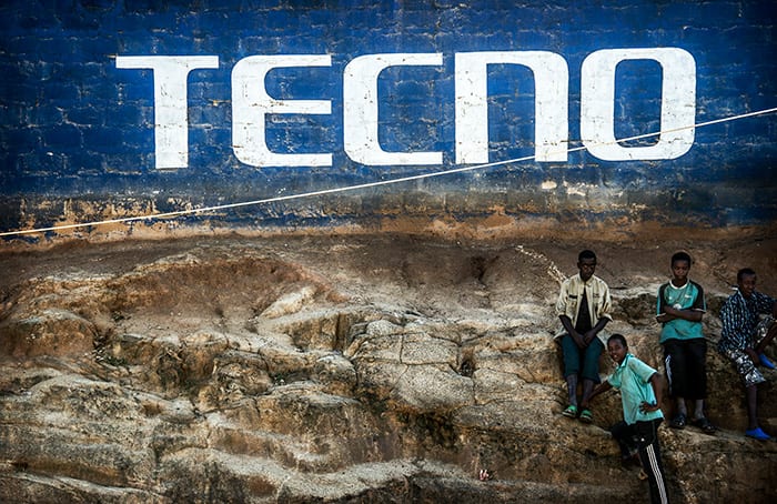 Transsion’s Tecno brand dominates much of the African mobile device market. Photo by Christiaan Triebert