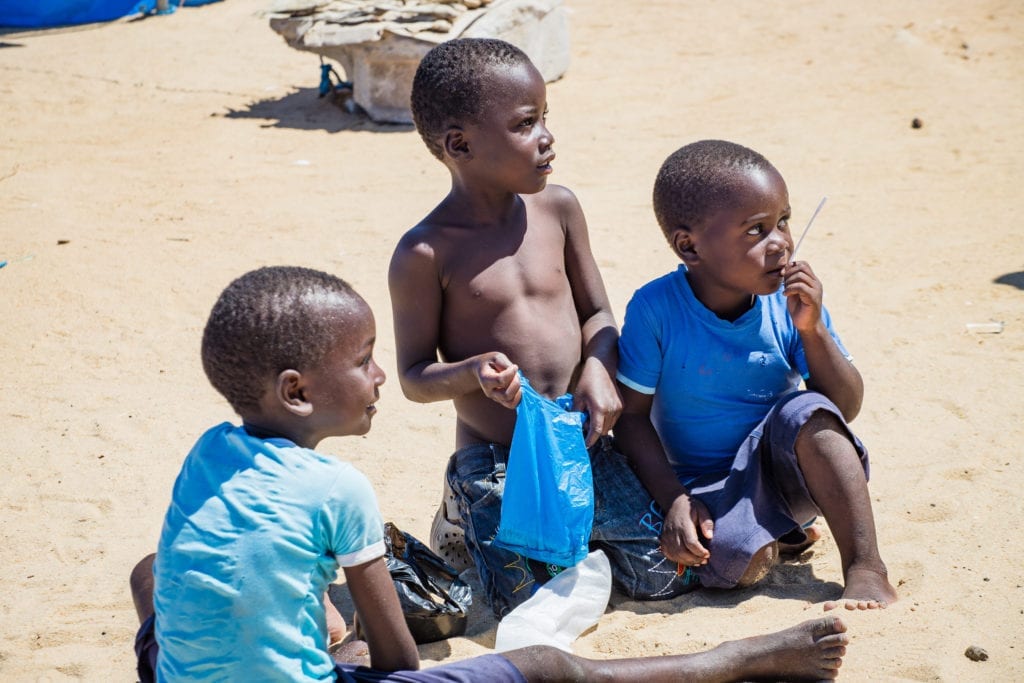 Children in the aftermath of Cyclone Idai in Mozambique