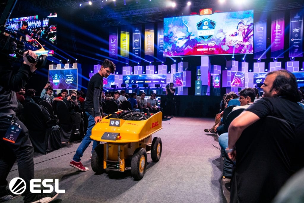 DHL's EffiBOT at the ESL One Mumbai tournament