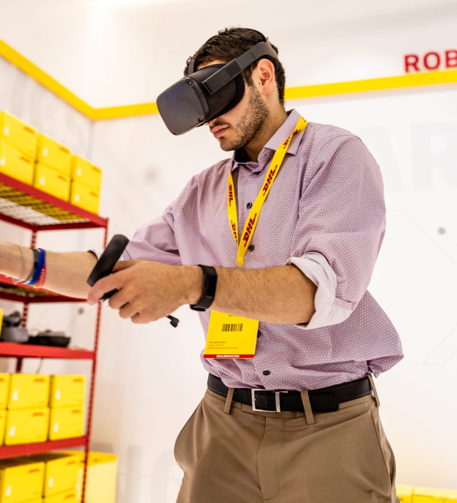 DHL Express has developed virtual reality training aids to help employees familiarize themselves with loading aircraft Unit Load Devices.