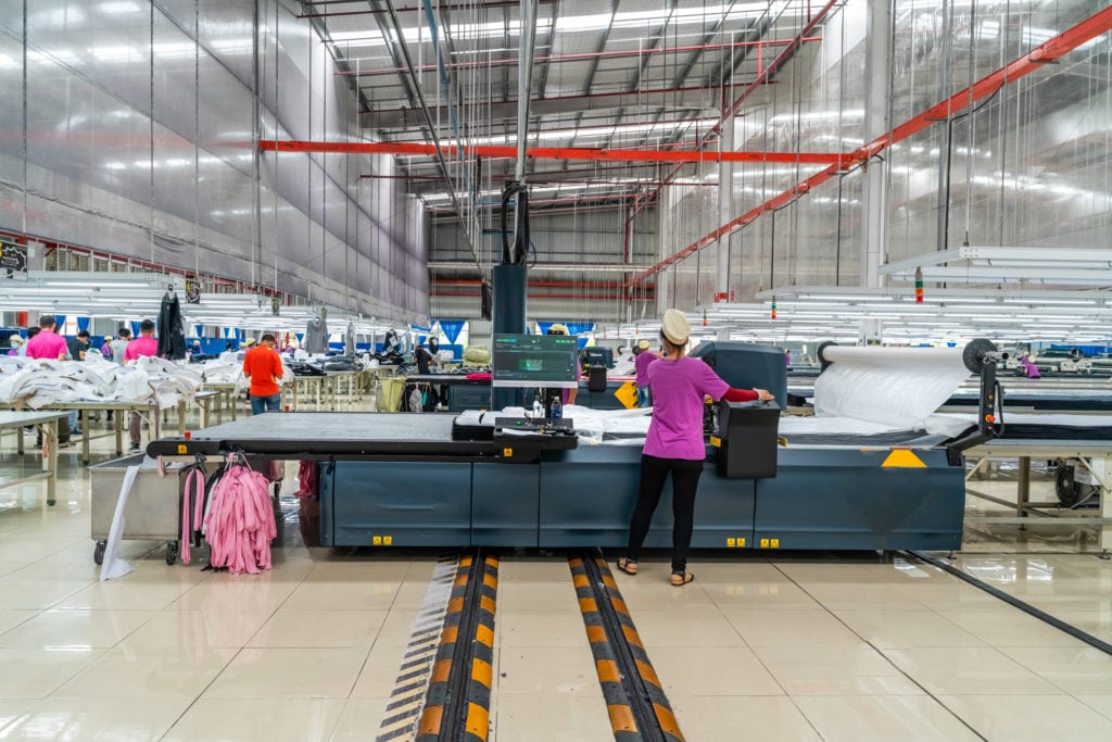 A modern garment factory in Ho Chi Minh City, Vietnam