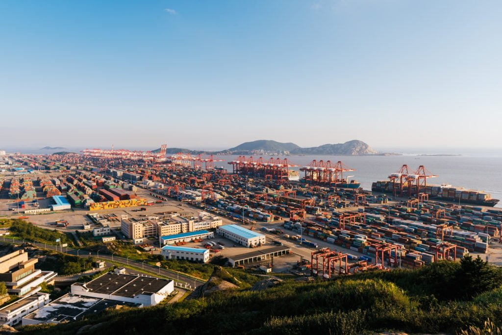 Yangshan deep-water port in Shanghai, China