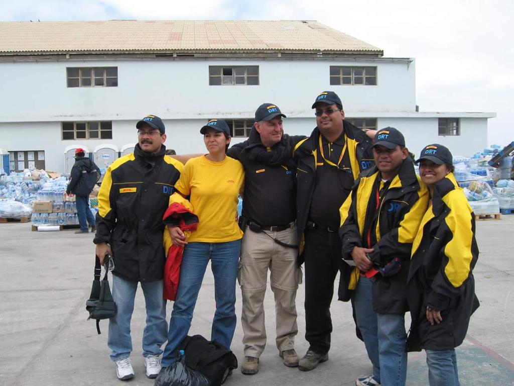 DHL disaster response team in South America.