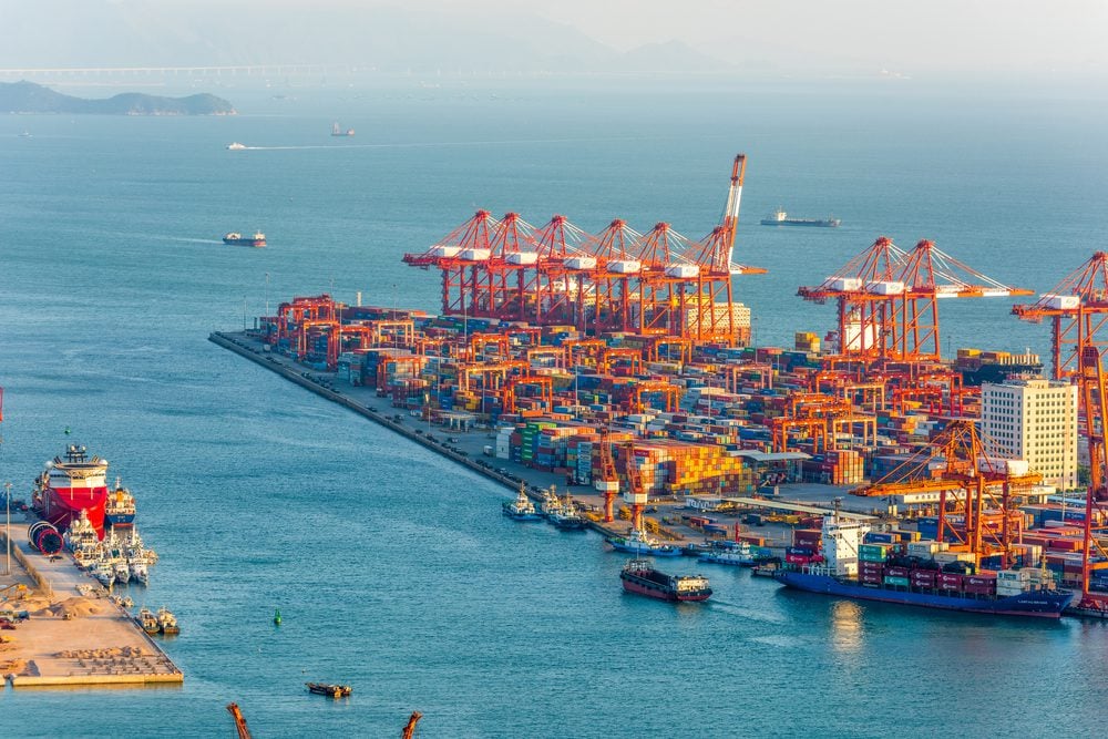 A container terminal in Shenzhen, China