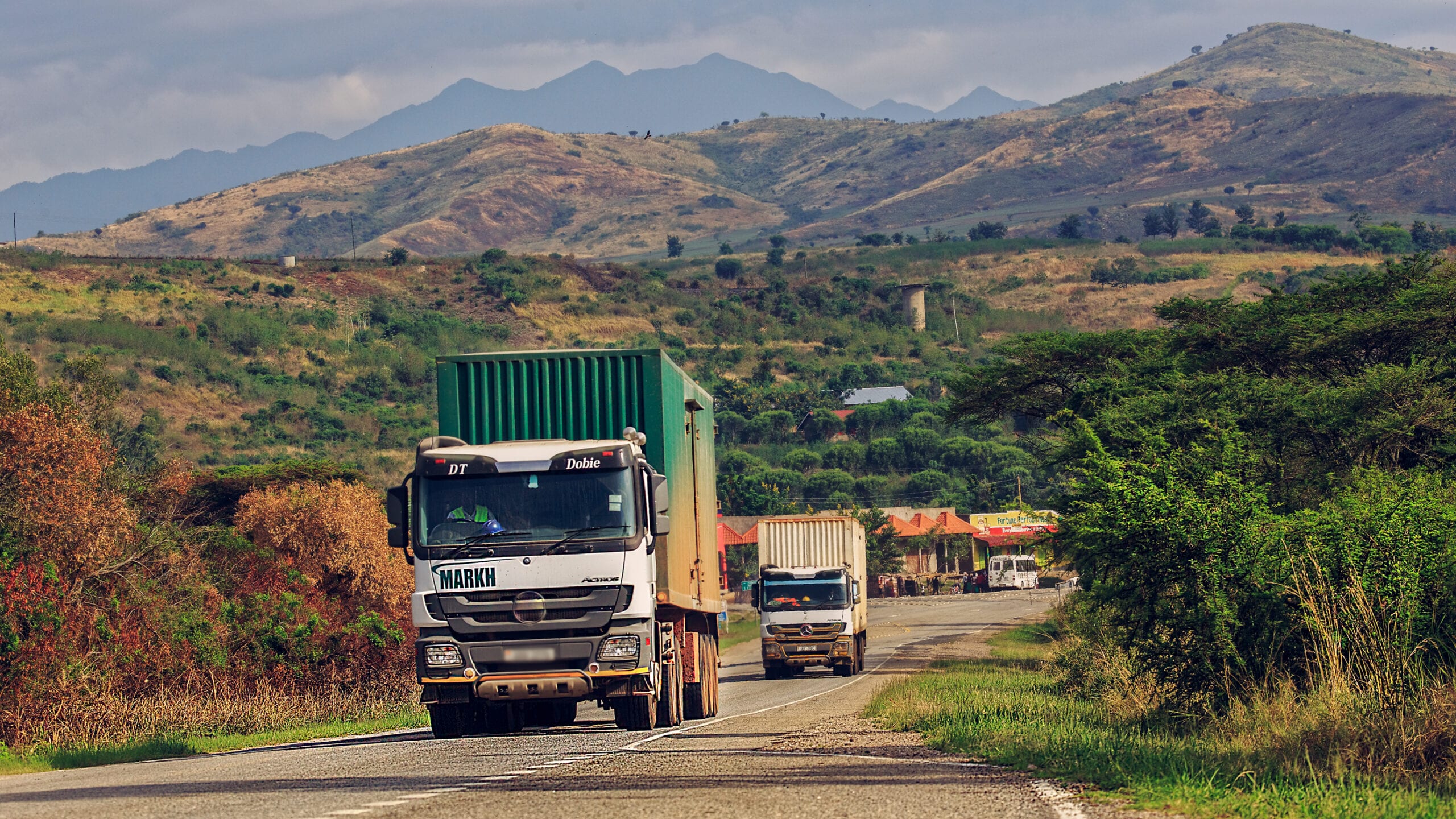 Cargo trucks passing the Uganda border (Photo: Shutterstock)