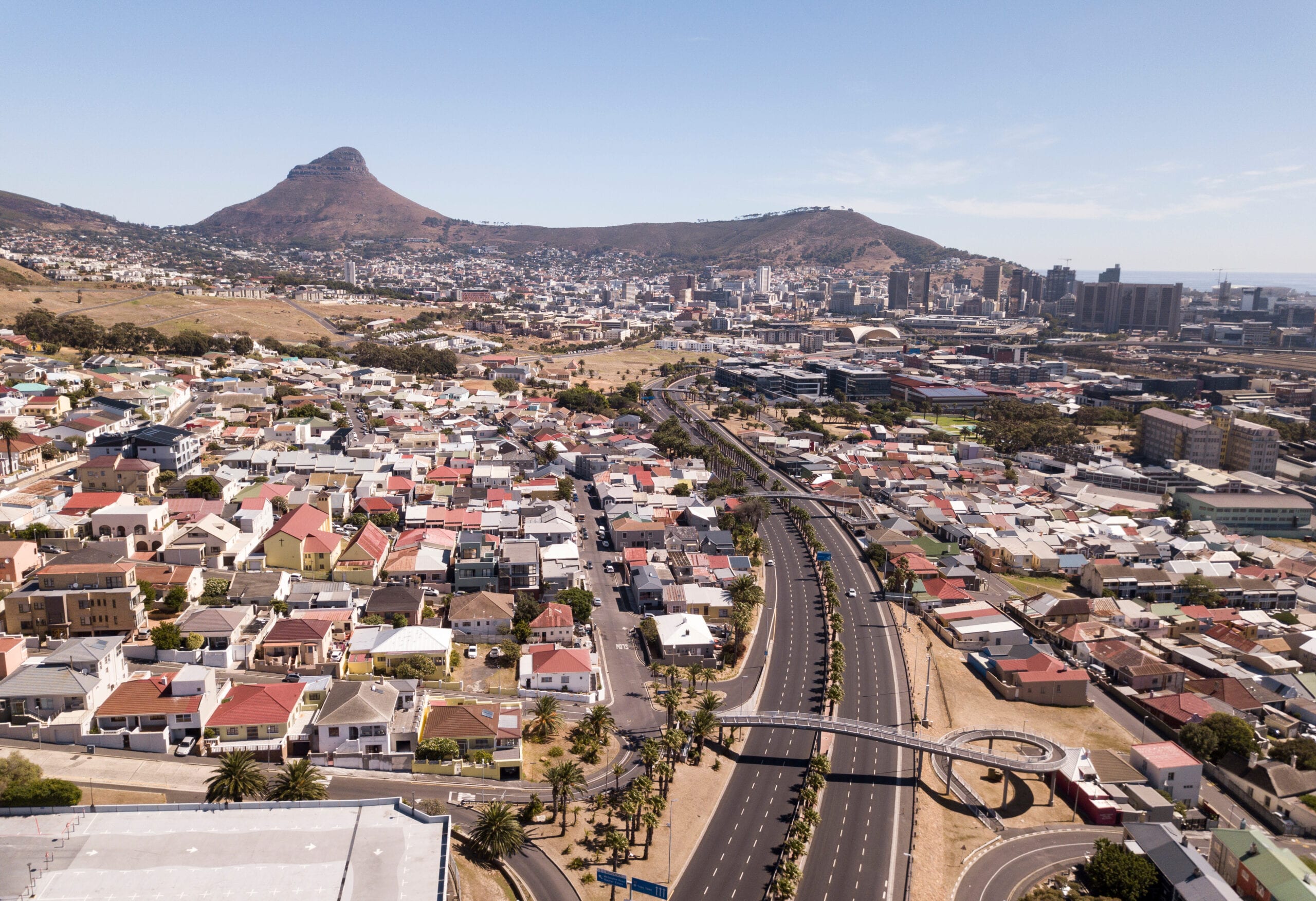 Aerial view over Cape Town during lockdown in April 2020 (Photo: Shutterstock)