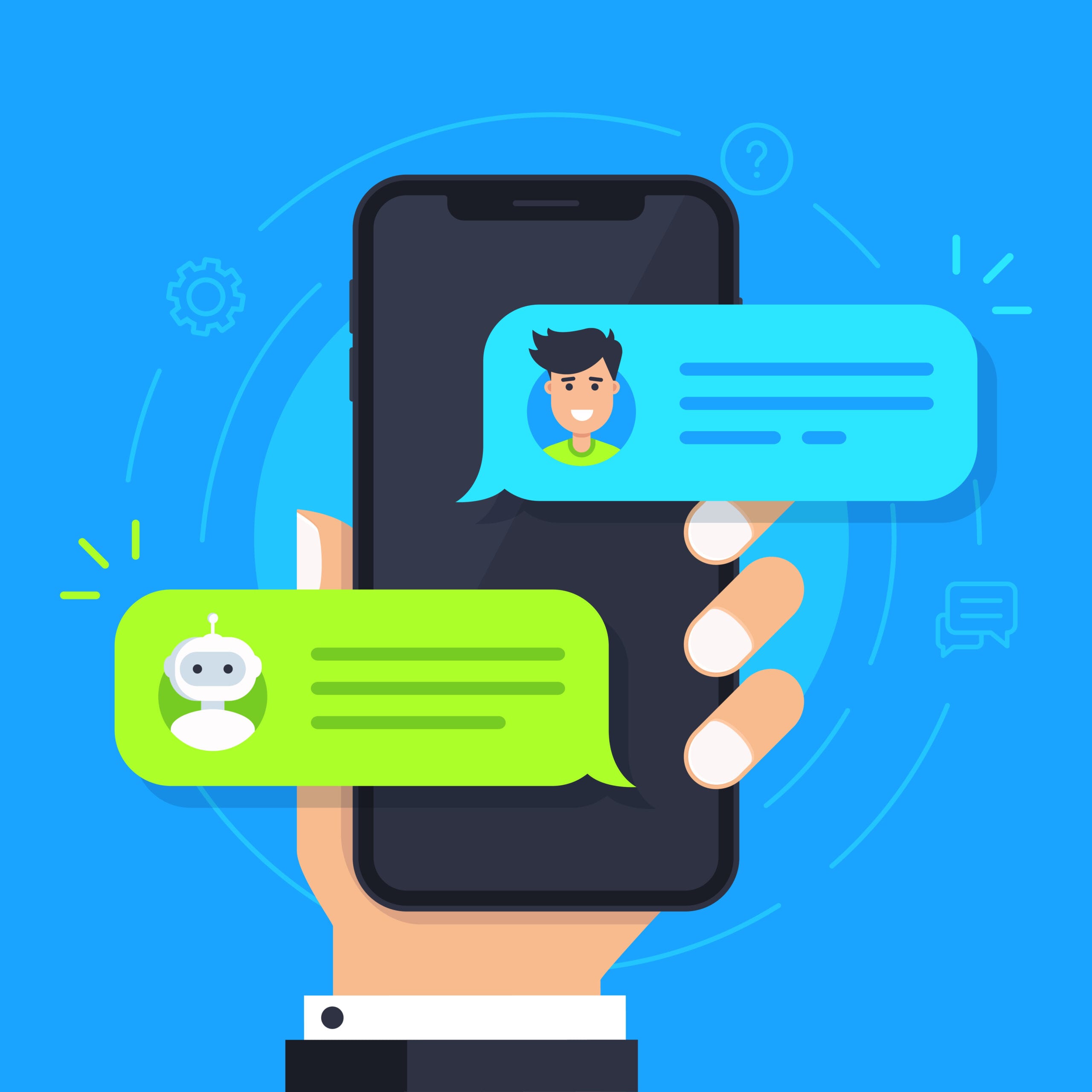 With chatbots, businesses can provide 24/7 customer support. 