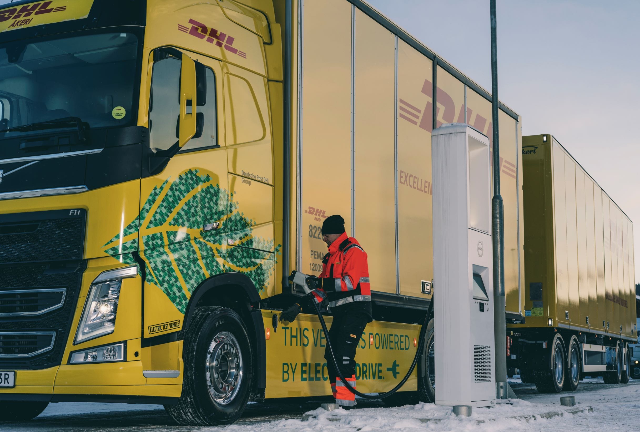 DHL and Volvo Trucks have partnered to speed up the introduction of heavy duty electric trucks to be used for regional transport in Europe. (Photo: DHL)