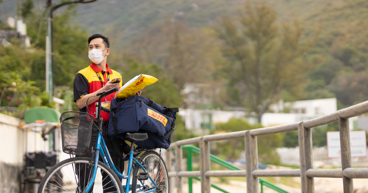 Communicating with customers is key for the walkers to find their way around Hong Kong's residential areas.