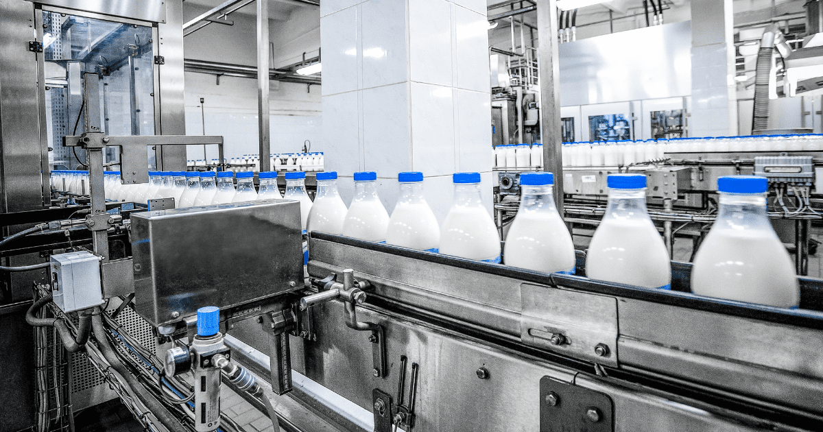 Some milk products are bottled upon arrival at the destination country. (Image: Shutterstock)