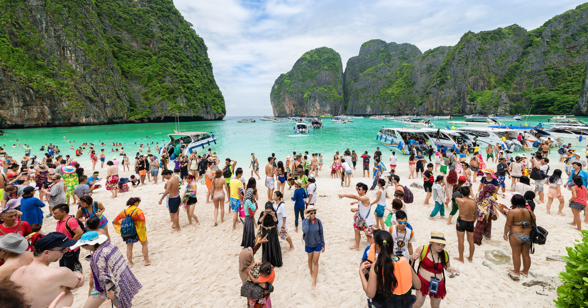 Due to tourist overcrowding, 10 diving sites across four islands surrounding Maya Bay were closed for rehabilitation in 2016 and 2018. (Image: Shutterstock)