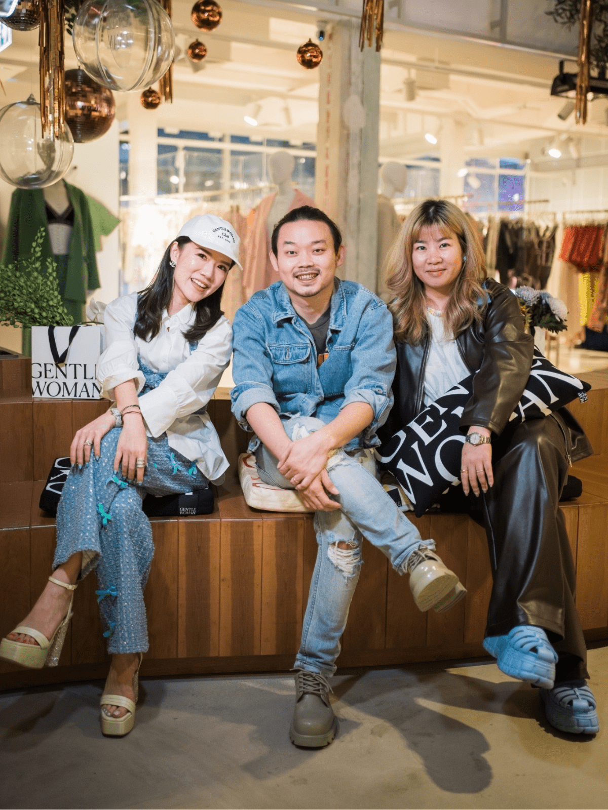 GENTLEWOMAN co-founders from left to right: Raya Wannapinyo, Jitpon Siriwattanamathangkul and Siripa Rueangwutthisakulchai.